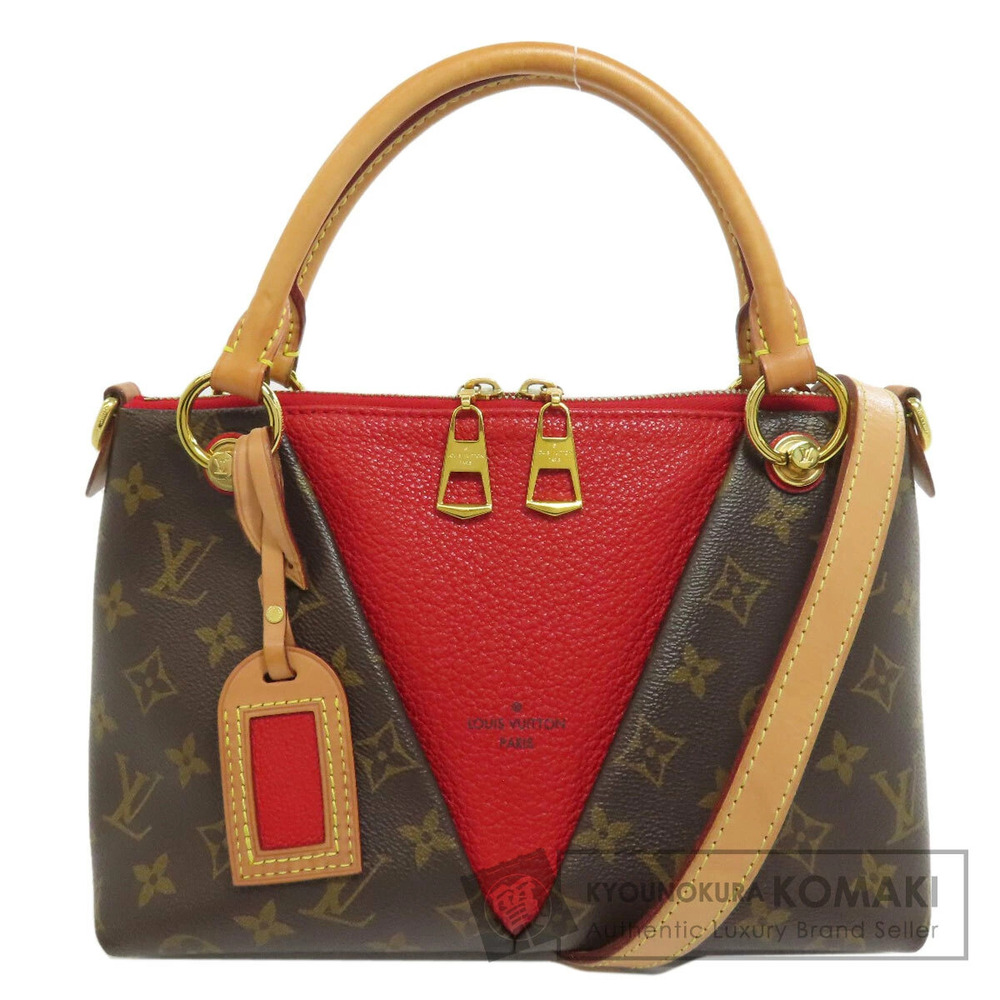 Louis Vuitton V Tote Handbag Monogram Canvas